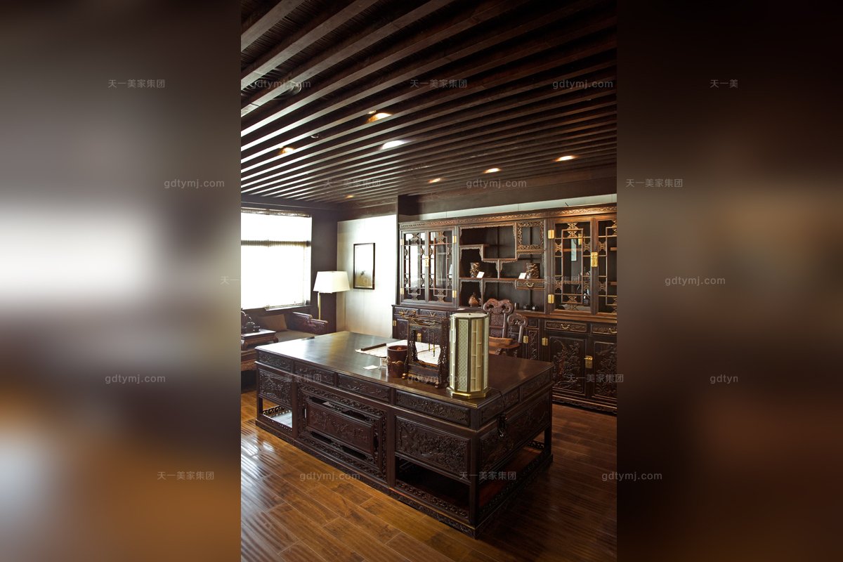 名贵LUTUBE视频在线观看会所家具品牌天一会红木书房家具