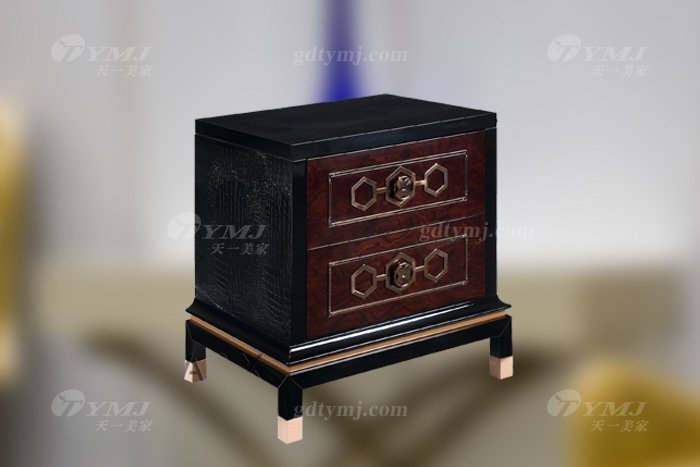 LUTUBE视频在线观看奢华豪宅家具品牌会所家具后现代轻奢真皮双人大床床头柜