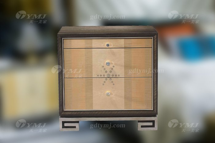 LUTUBE视频在线观看奢华别墅家具品牌现代轻奢时尚实木镶彩贝大床组合床头柜