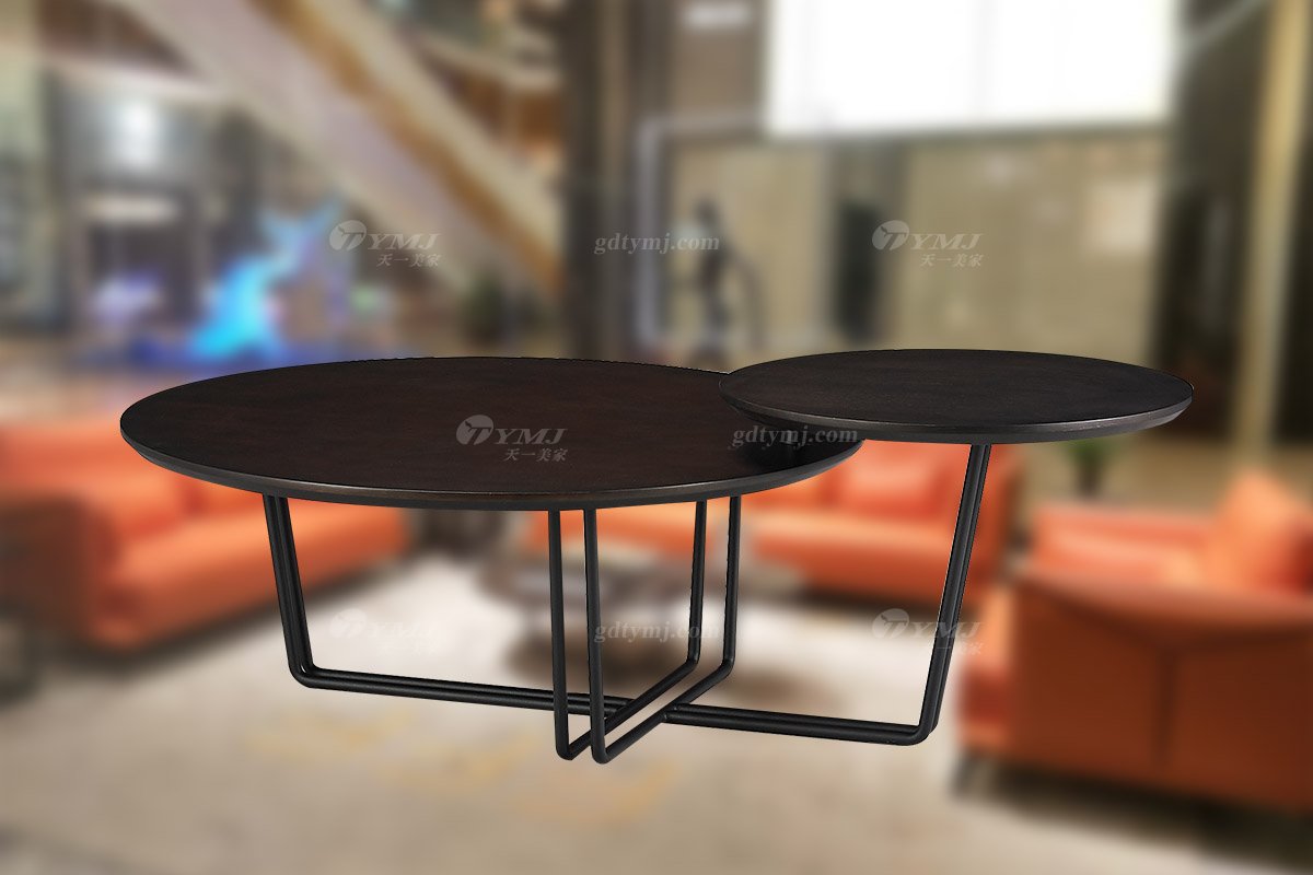 轻奢别墅家具品牌高档样板房家具意式极简风客厅家具格爱马仕橙色真皮沙发组合系列茶几