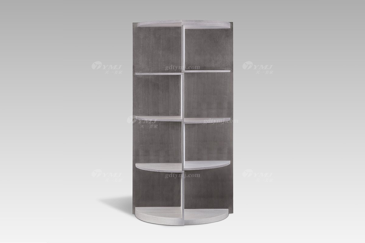 现代轻奢LUTUBE视频在线观看别墅家具品牌灰橡色+尼斯色书柜书柜LH2823侧面1
