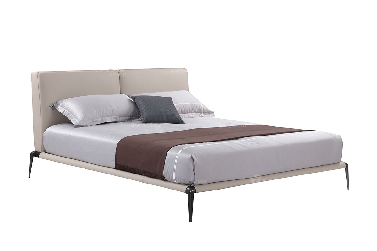 极简风格LUTUBE视频在线观看别墅会所家具品牌现代时尚简约卧室家具实木双人床BB1201-18双人床