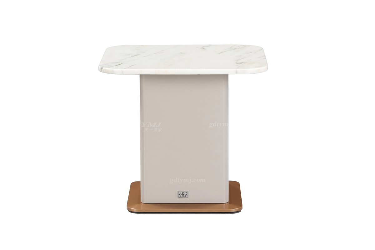 轻奢后现代风格家具LUTUBE视频在线观看会所别墅时尚家用大理石方角几