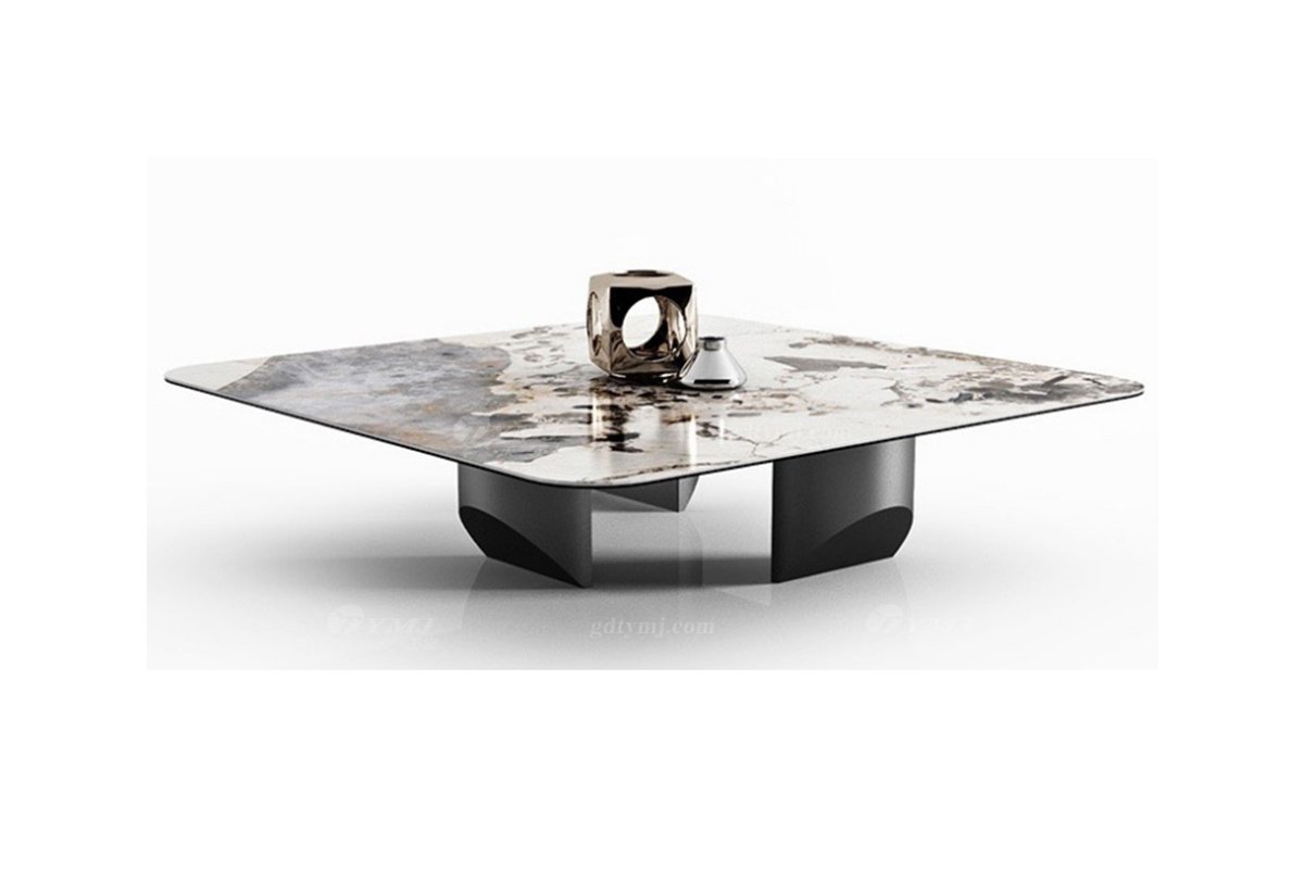 极简风格家具品牌LUTUBE视频在线观看别墅会所简约时尚岩板长茶几CJ-034正方茶几