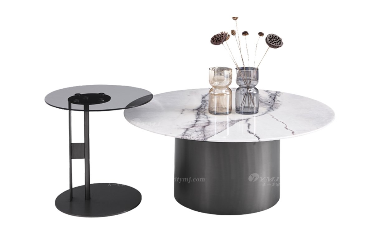 极简风格家具品牌LUTUBE视频在线观看别墅会所简约时尚大理石组合茶几