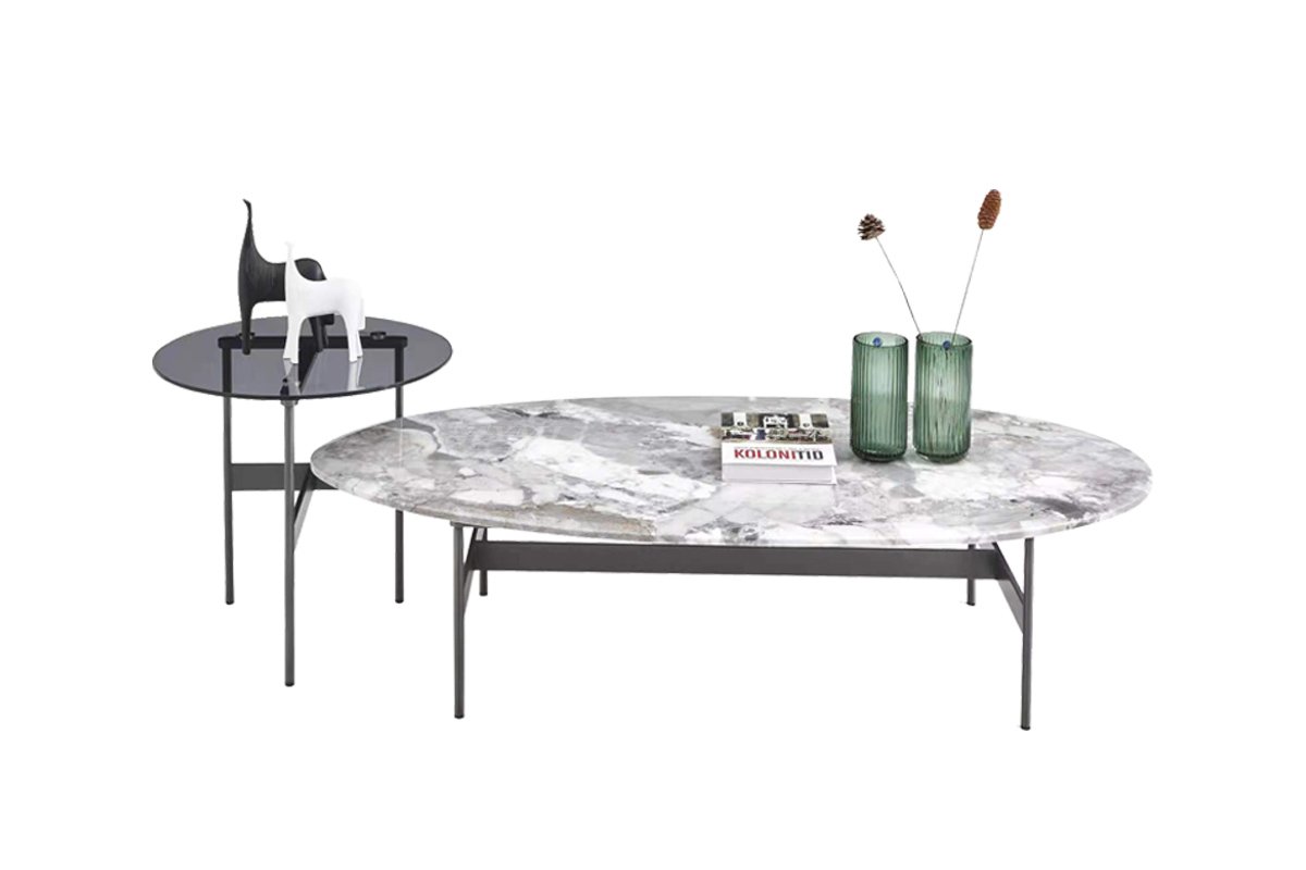 极简风格家具品牌LUTUBE视频在线观看别墅会所简约时尚大理石茶几组合