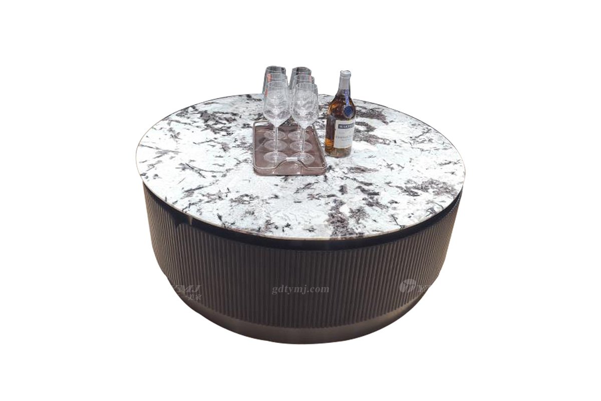 极简风格家具LUTUBE视频在线观看别墅会所简约大理石面圆几