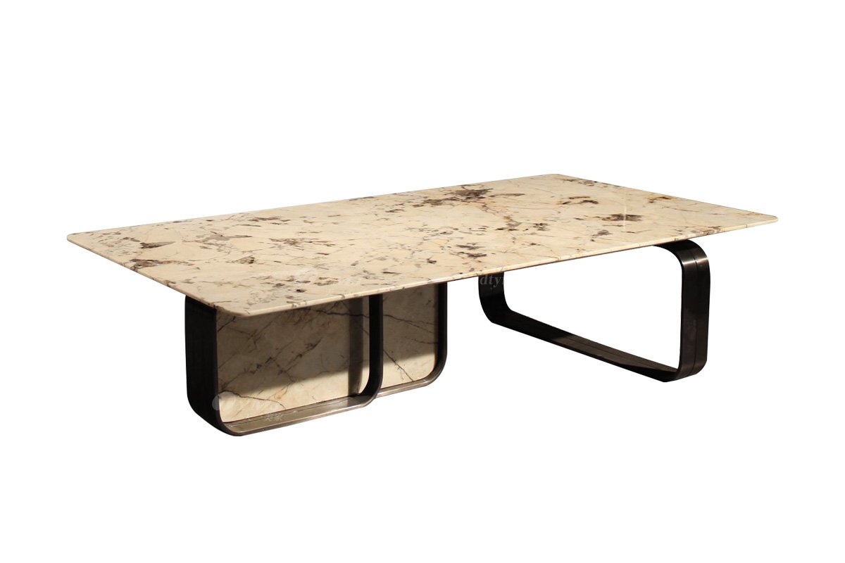 极简风格家具LUTUBE视频在线观看别墅会所简约大理石面茶几