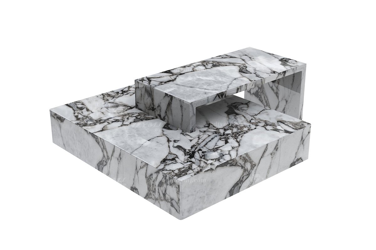 极简风格家具LUTUBE视频在线观看别墅会所简约大象白天然大理石茶几