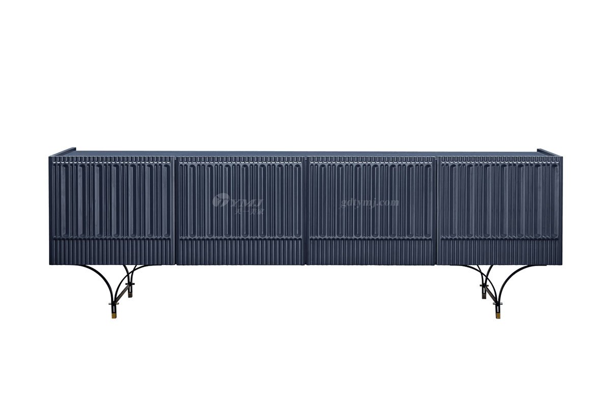 极简风格家具LUTUBE视频在线观看别墅会所大宅简约E0级环保板藏蓝色电视柜