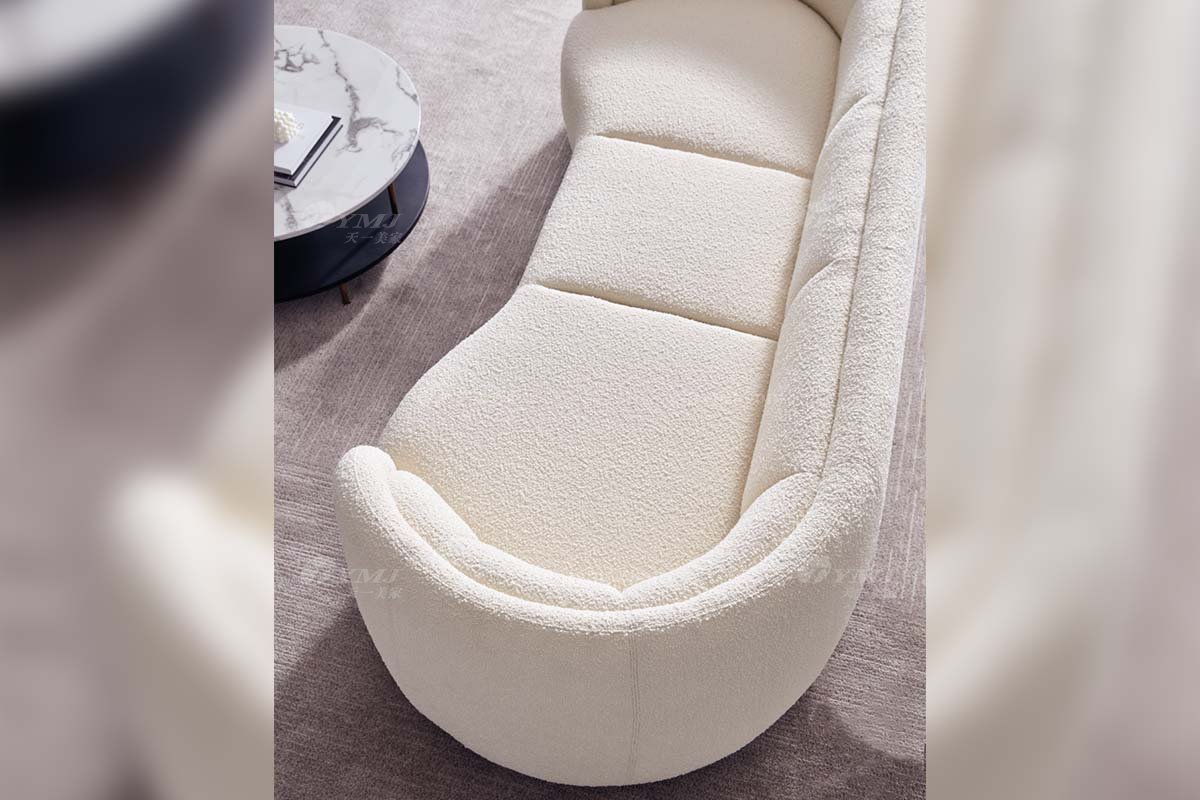 极简风格家具LUTUBE视频在线观看别墅会所大宅时尚创意实木白色布艺扶手四位沙发WD713沙发