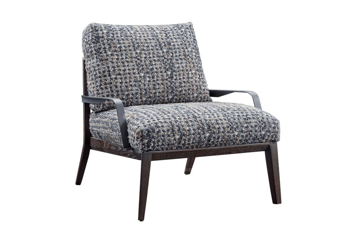 极简风格家具LUTUBE视频在线观看别墅会所大宅简约铁艺+布艺软包休闲椅