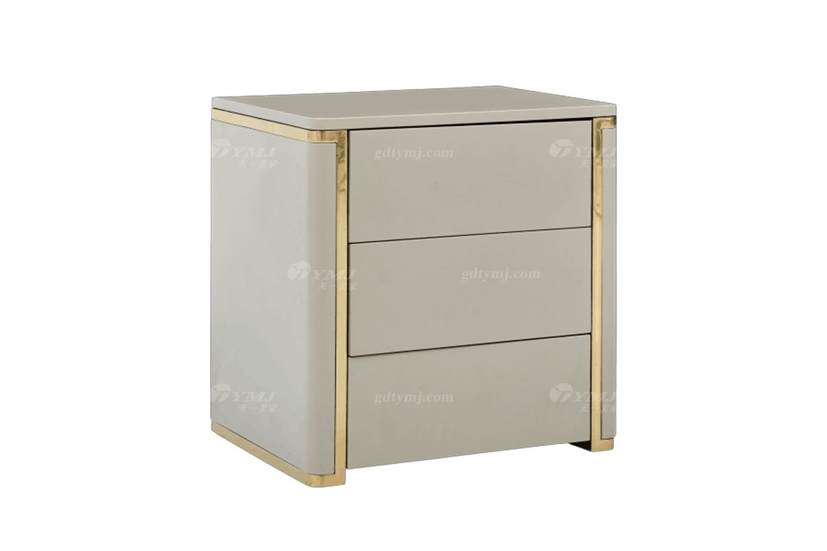 极简风格家具LUTUBE视频在线观看别墅会所大宅简约时尚E1级环保板烤漆+不锈钢床头柜