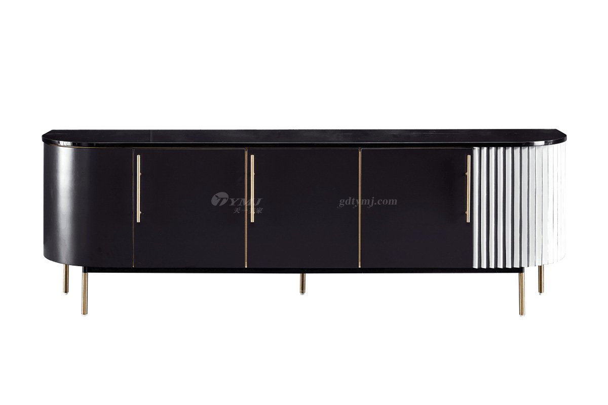 极简风格家具LUTUBE视频在线观看别墅会所大宅时尚E0级环保板+不锈钢脚黑白相间电视柜