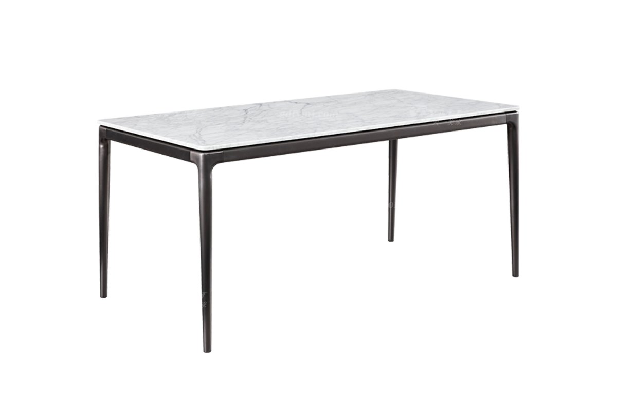 意式极简风格家具LUTUBE视频在线观看别墅会所大宅简约天然大理石长餐桌