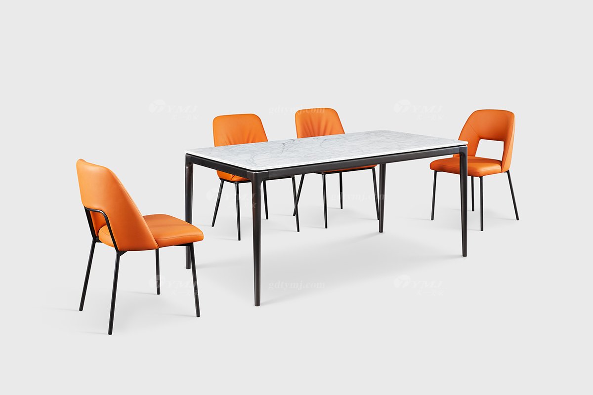 意式极简风格家具LUTUBE视频在线观看别墅会所大宅简约天然大理石长餐桌BRT21007-1长餐台