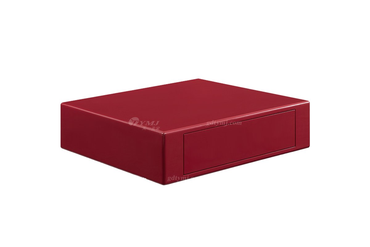 意式极简风格家具LUTUBE视频在线观看别墅会所大宅时尚简约实木红色亮光茶几组合BRC21012B方几