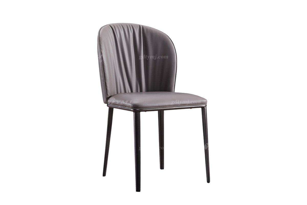 意式极简风格家具LUTUBE视频在线观看别墅会所大宅时尚简约实木灰色餐椅