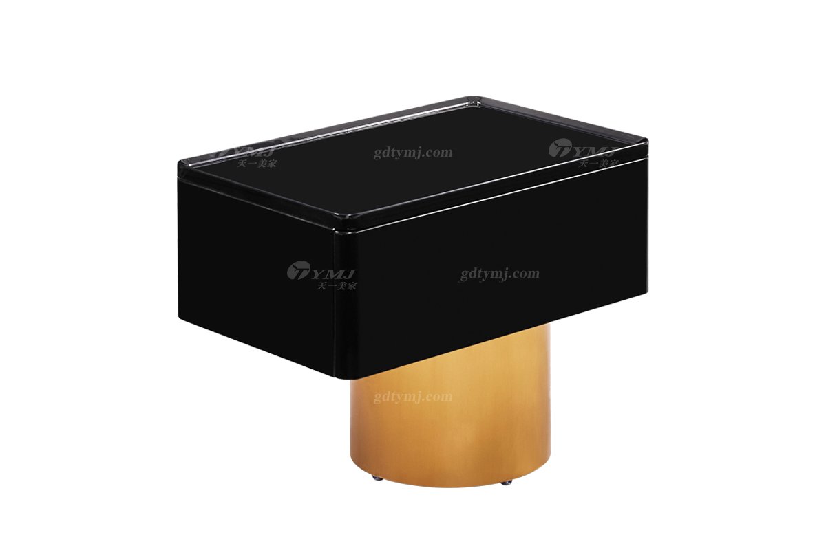 意式极简风格家具LUTUBE视频在线观看别墅会所大宅时尚简约拉丝黄铜色金属床头柜