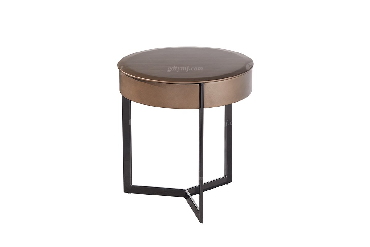 时尚LUTUBE视频在线观看意式极简家具别墅大宅家用不锈钢五金脚床头柜18006A床头柜（玫瑰金）