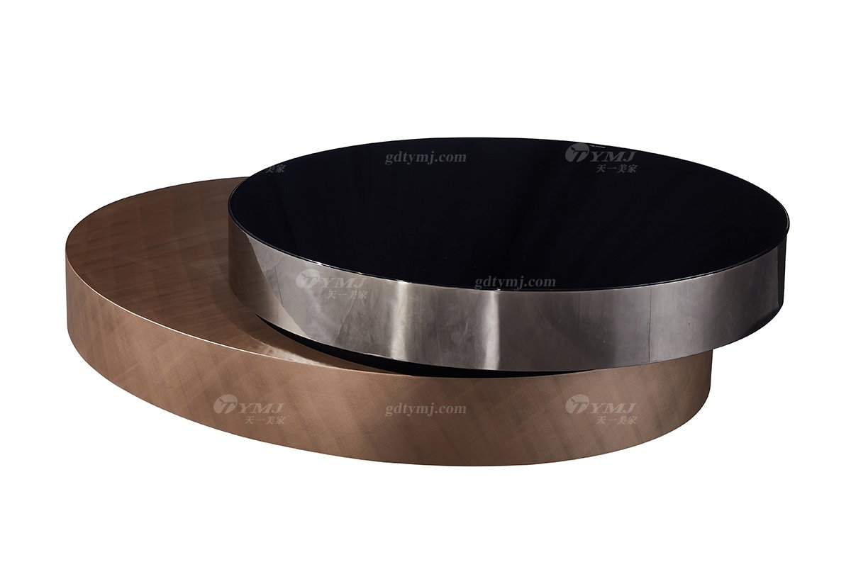 时尚LUTUBE视频在线观看意式极简家具别墅家用豪宅精致旋转圆茶几