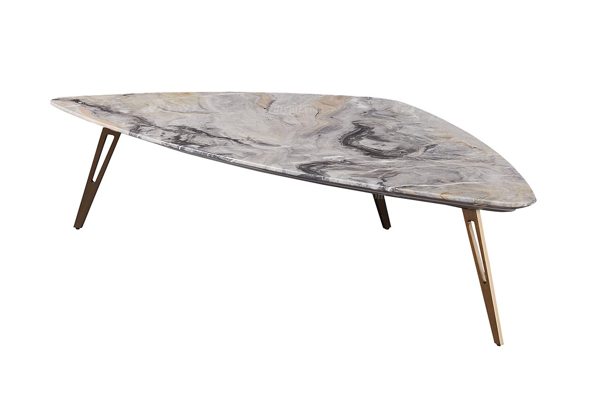 时尚LUTUBE视频在线观看意式极简家具别墅家用豪宅大理石异形方几