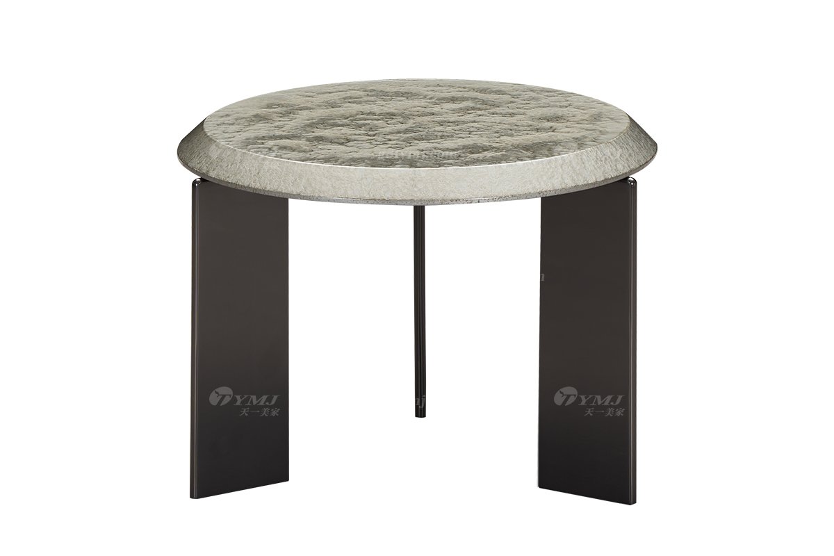 时尚LUTUBE视频在线观看意式极简家具别墅家用豪宅奢华莫兰迪灰渐变色角几18015角几 （灰色水波纹）