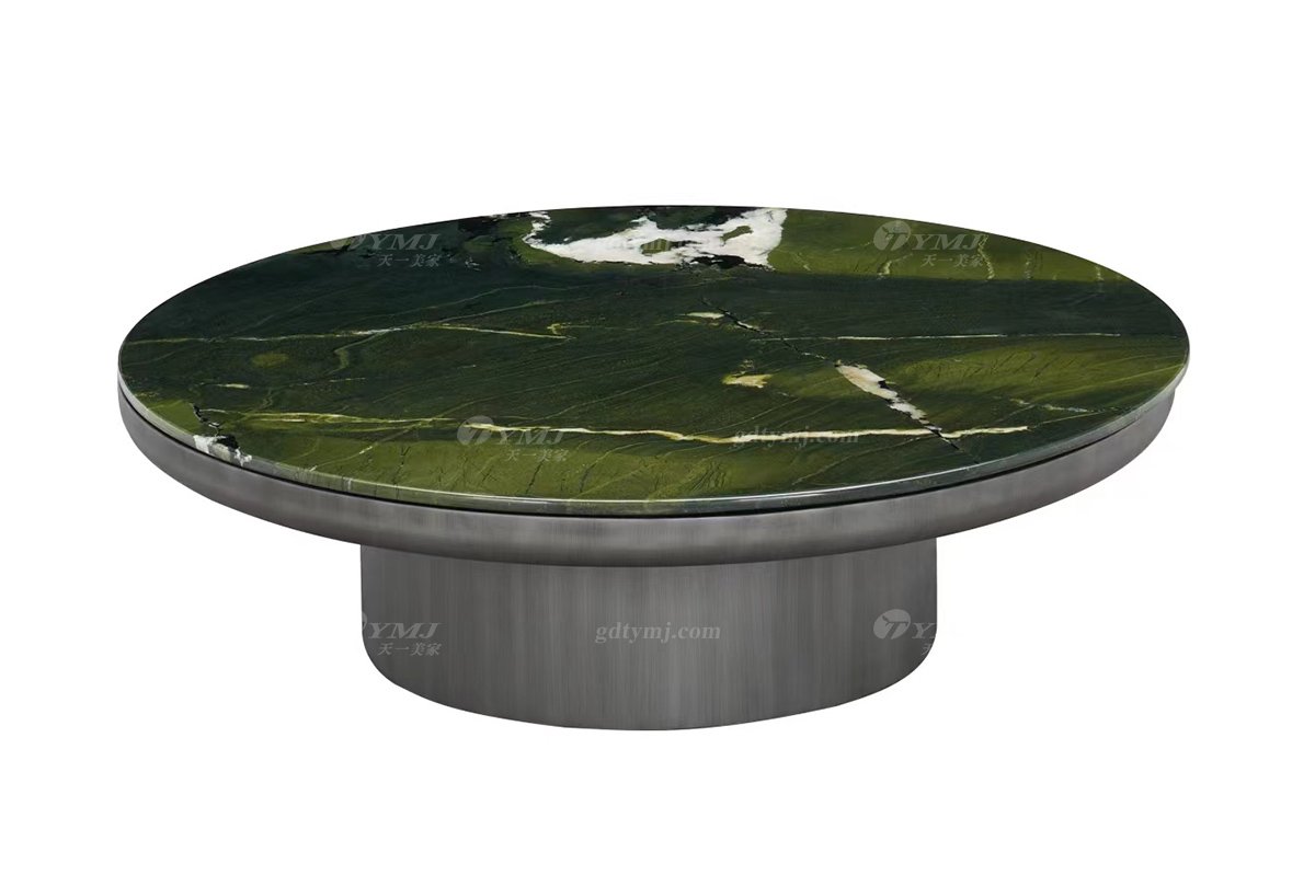 时尚LUTUBE视频在线观看意式极简家具别墅家用奢华绿水鬼奢石大圆几