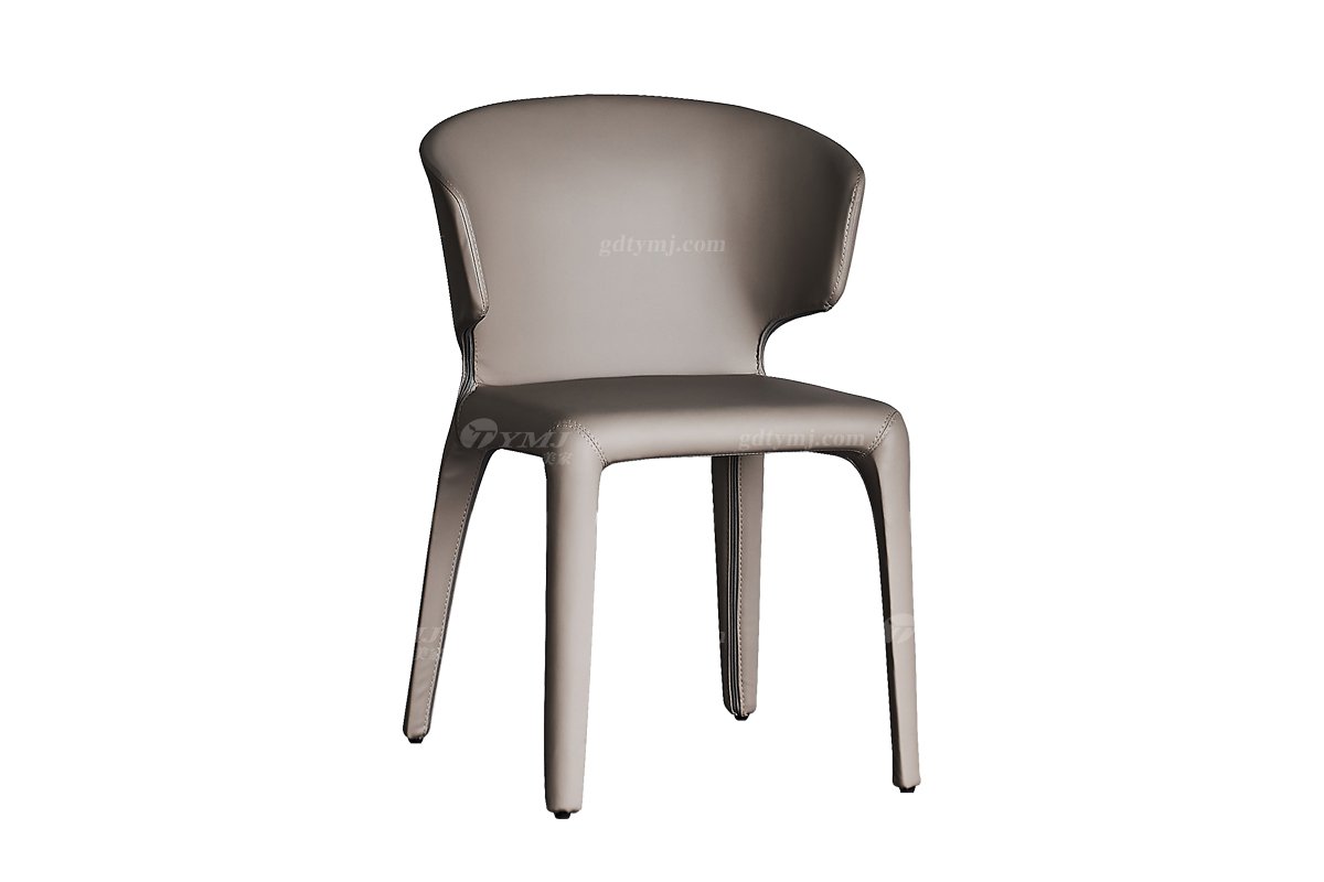 现代简约家具LUTUBE视频在线观看别墅会所家用时尚布艺超纤餐椅DT813-2