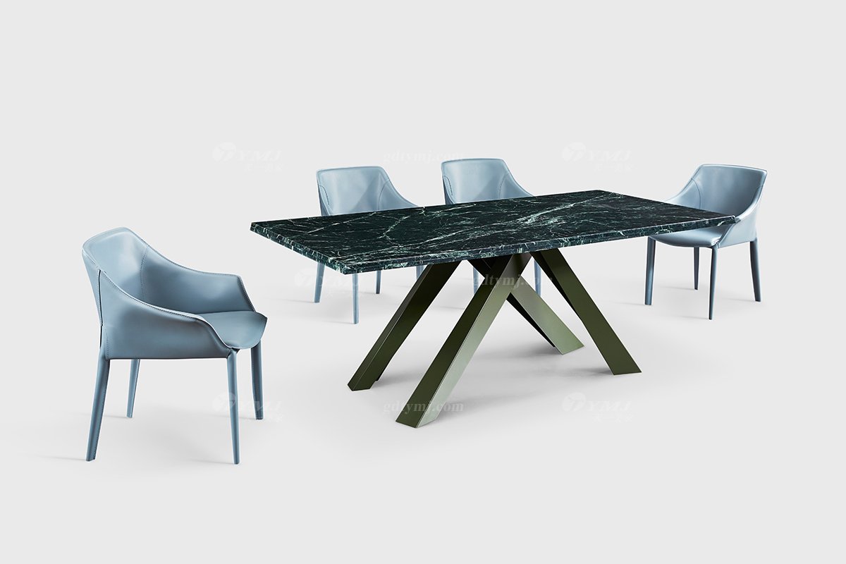  现代简约家具LUTUBE视频在线观看别墅会所家用时尚天然大理石长餐桌21009-2场景