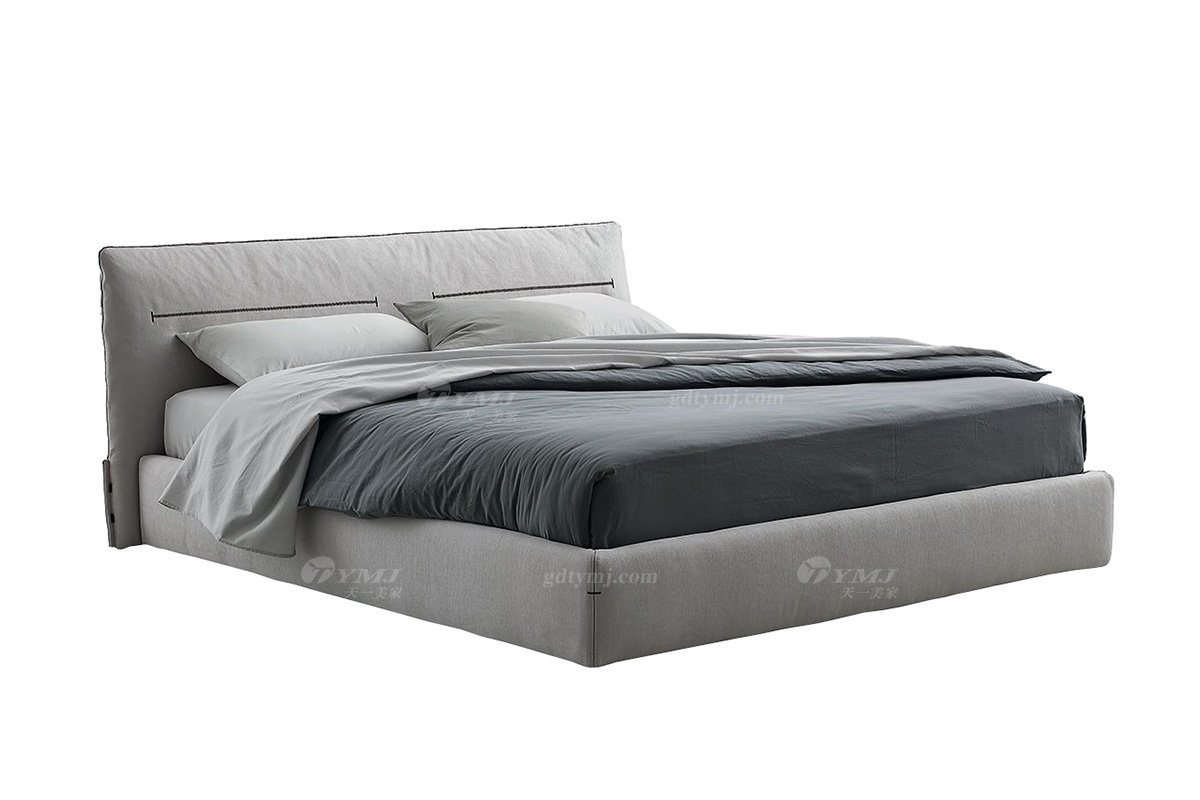  现代简约家具LUTUBE视频在线观看别墅会所家用时尚舒适布艺主卧大床婚床双人床K3250-2