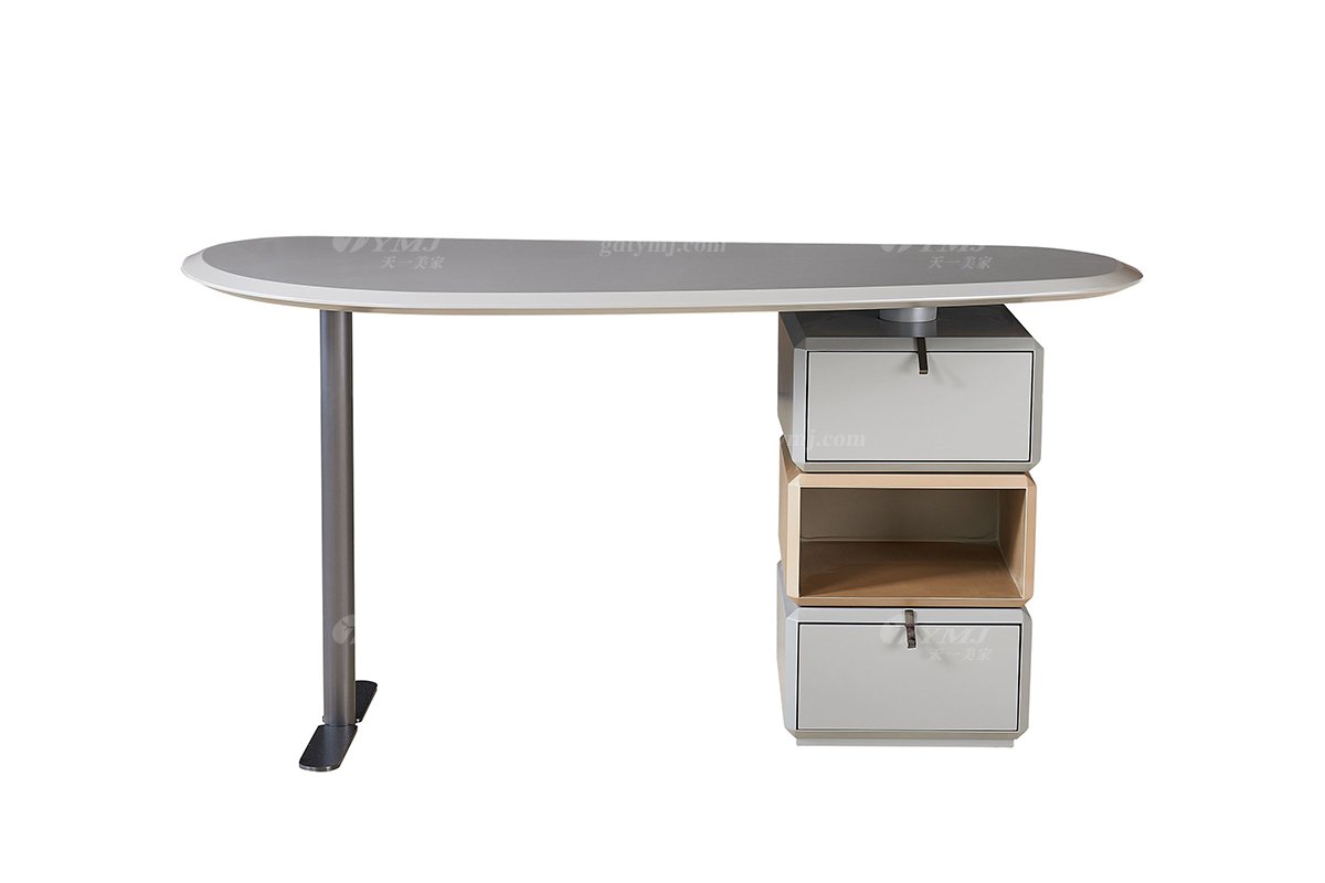  现代简约家具LUTUBE视频在线观看别墅会所家用时尚高级米灰哑光烤漆妆台书桌2116书桌