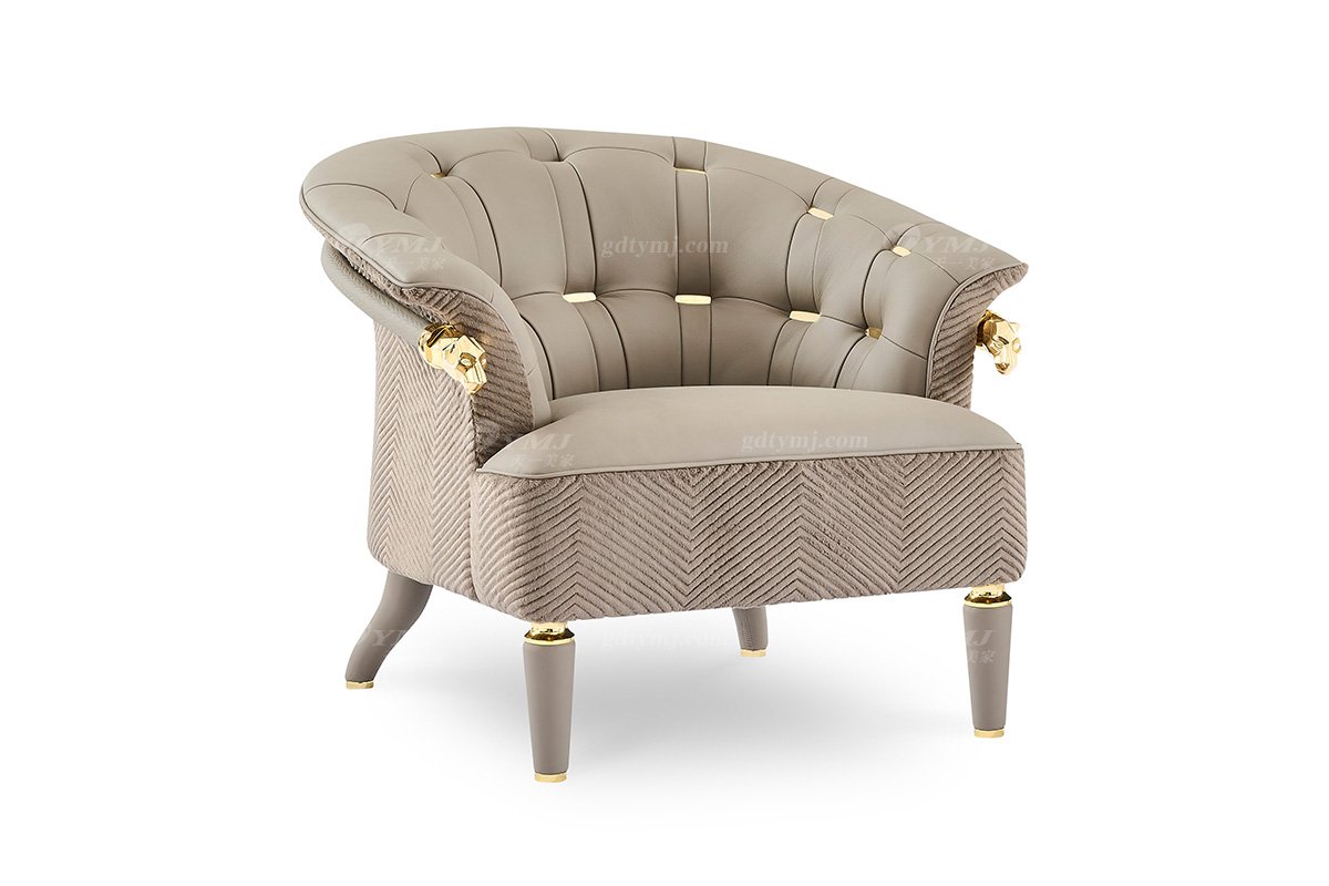 意式LUTUBE官方最新免费破解版LUTUBE视频在线观看别墅会所家用时尚高级金属灰色全皮单位沙发三位沙发FB123SF1-1