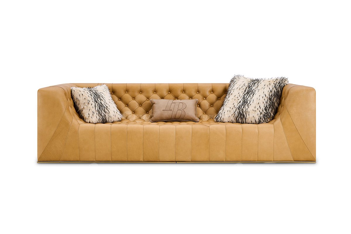 意式LUTUBE官方最新免费破解版LUTUBE视频在线观看别墅会所家用时尚舒适大气豪宅金属+黄色拉扣四位沙发