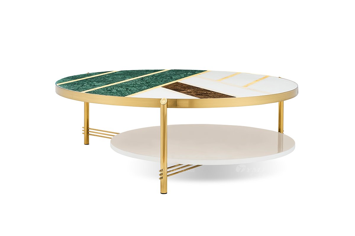 意式LUTUBE官方最新免费破解版LUTUBE视频在线观看别墅会所家用时尚创意高级天然大理石拼花大圆几