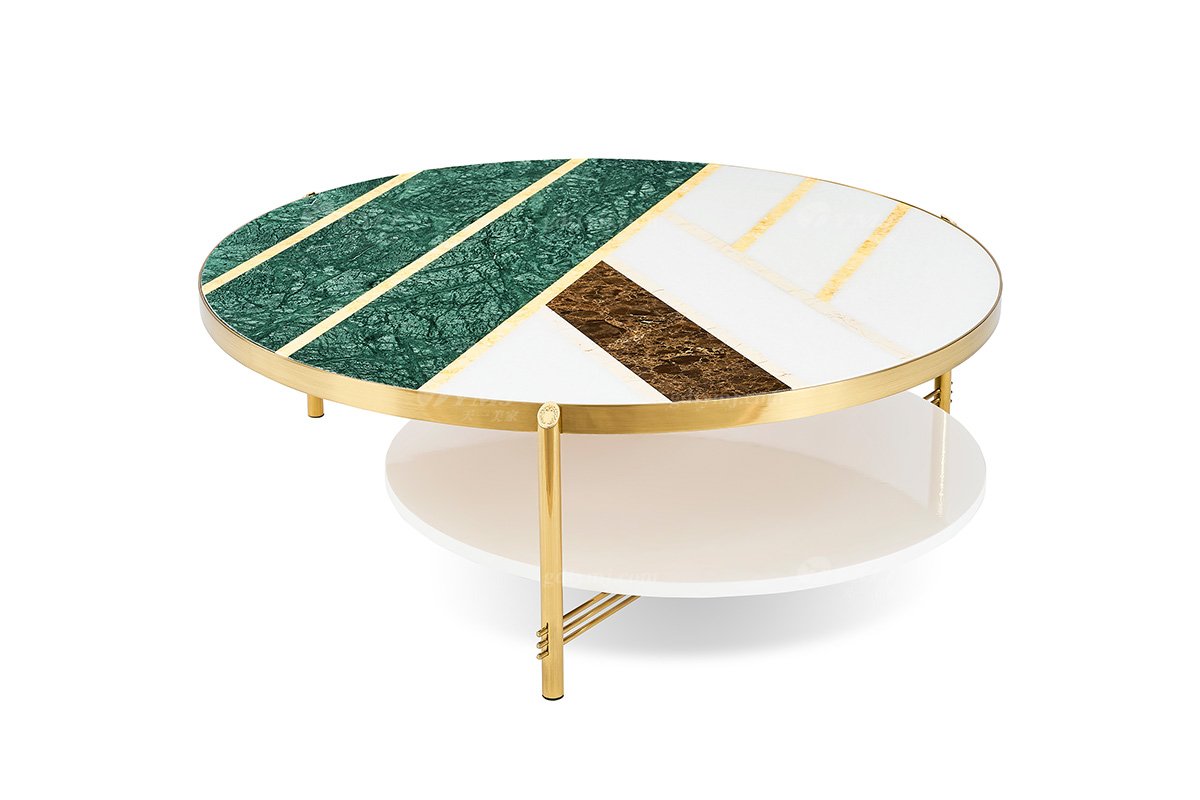 意式LUTUBE官方最新免费破解版LUTUBE视频在线观看别墅会所家用时尚创意高级天然大理石拼花大圆几FB101H4RB（1）