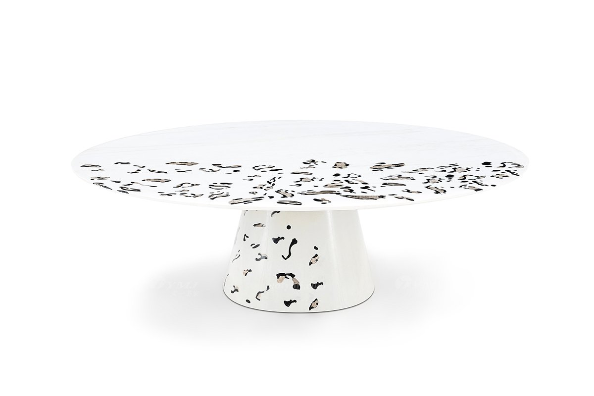 意式LUTUBE官方最新免费破解版LUTUBE视频在线观看别墅会所家用时尚高级钛金属+雅士白大理石圆几茶几组合FB128H4RA