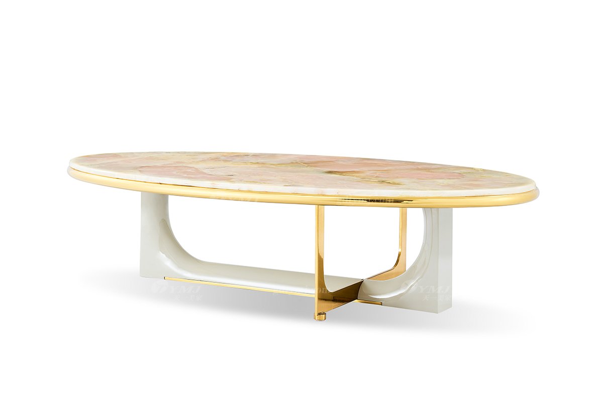 意式LUTUBE官方最新免费破解版LUTUBE视频在线观看别墅会所大宅家用大气天然大理石椭圆茶几