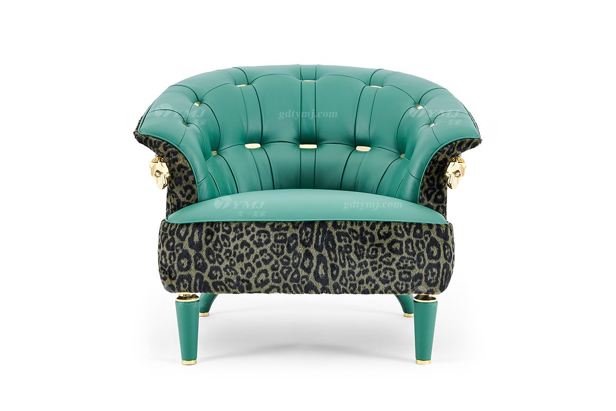 意式LUTUBE官方最新免费破解版LUTUBE视频在线观看别墅会所大宅家用精致绿色皮布艺单位沙发休闲椅