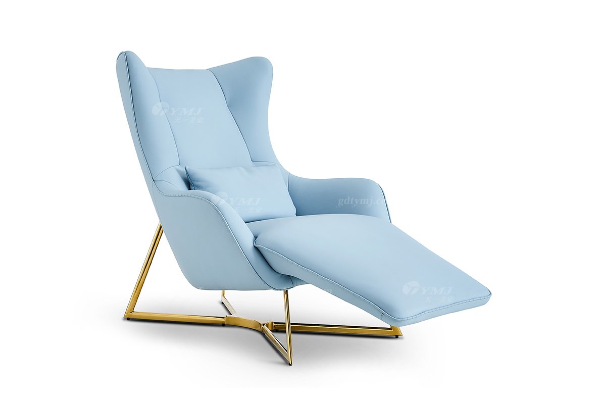 意式LUTUBE官方最新免费破解版LUTUBE视频在线观看别墅会所大宅家用舒适浅蓝色真皮躺椅休闲椅FB119SF14（1）