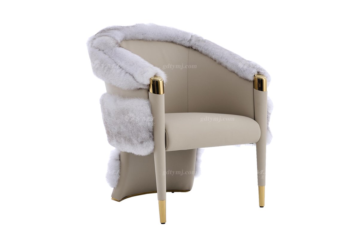 意式LUTUBE官方最新免费破解版LUTUBE视频在线观看别墅会所大宅家用时尚创意卡其色皮绒单椅休闲椅