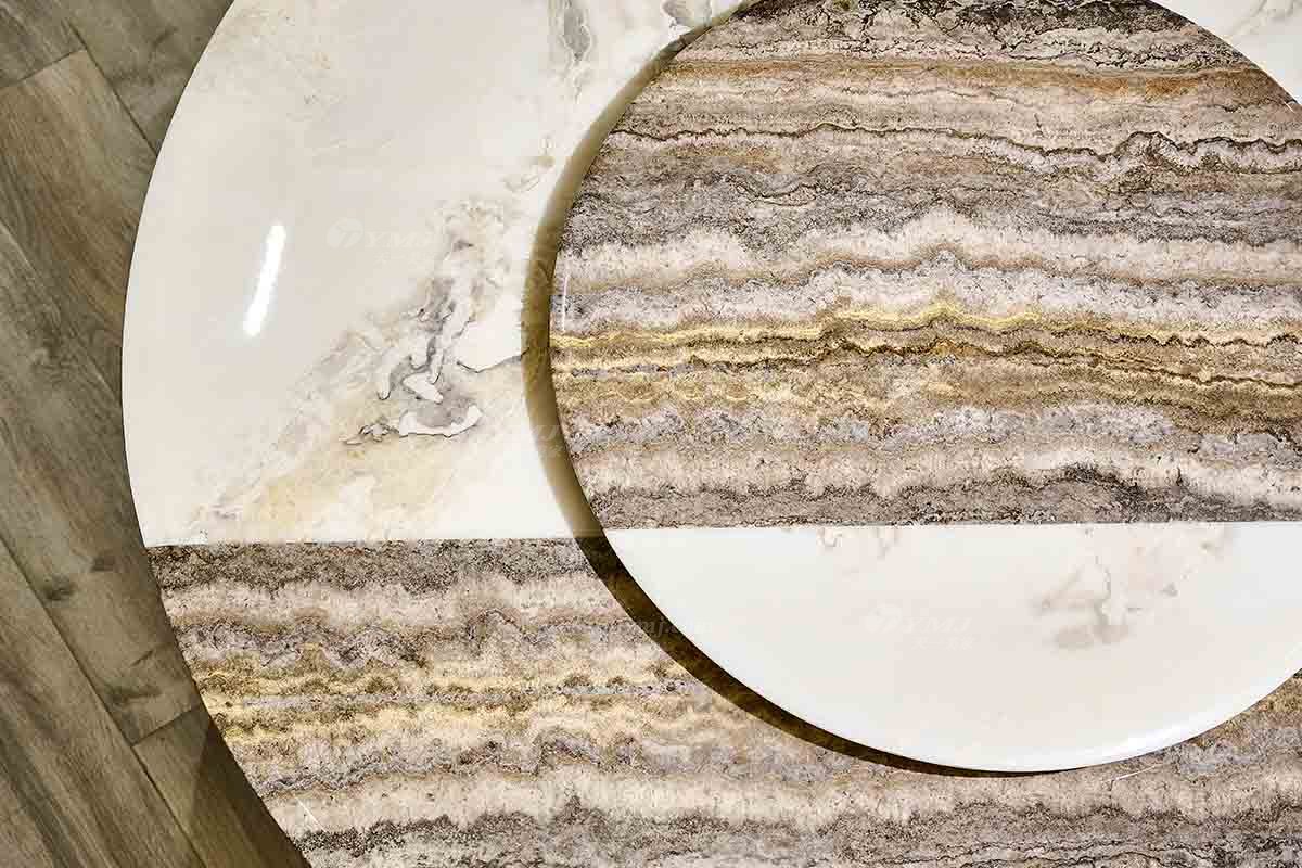 意式LUTUBE官方最新免费破解版LUTUBE视频在线观看别墅会所大宅家用时尚创意大理石+钛金属圆餐台FB118D25RL细节