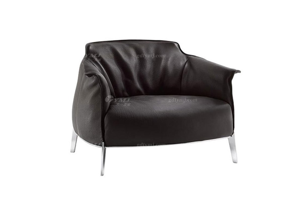 意式轻奢风格家具LUTUBE视频在线观看别墅会所家具雅奢皮艺休闲椅