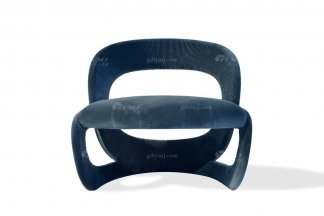 意式雅奢风格家具LUTUBE视频在线观看别墅会所家具时尚创意布艺休闲椅