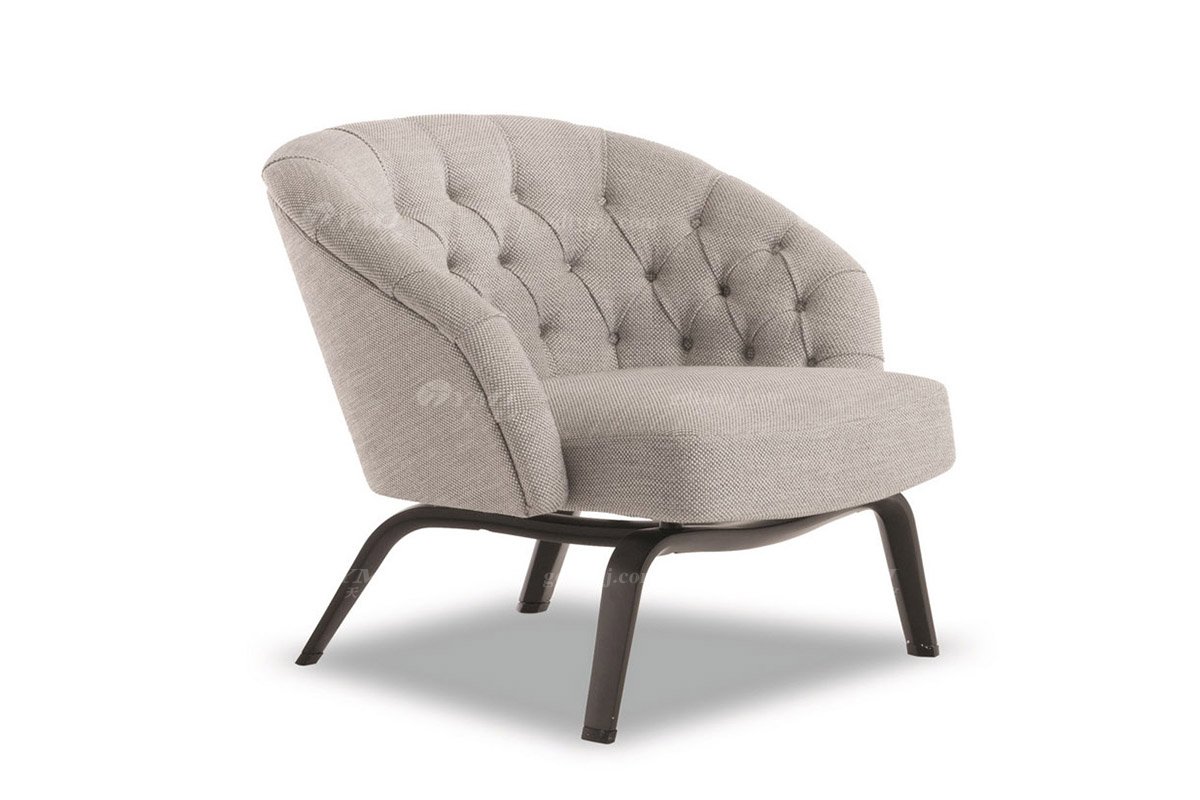 意式雅奢风格家具LUTUBE视频在线观看别墅会所家具简约布艺休闲椅LC2812休闲椅1