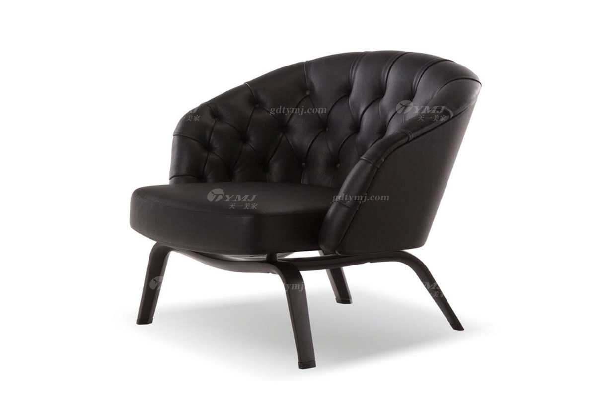 意式雅奢风格家具LUTUBE视频在线观看别墅会所家具简约布艺休闲椅LC2812休闲椅3