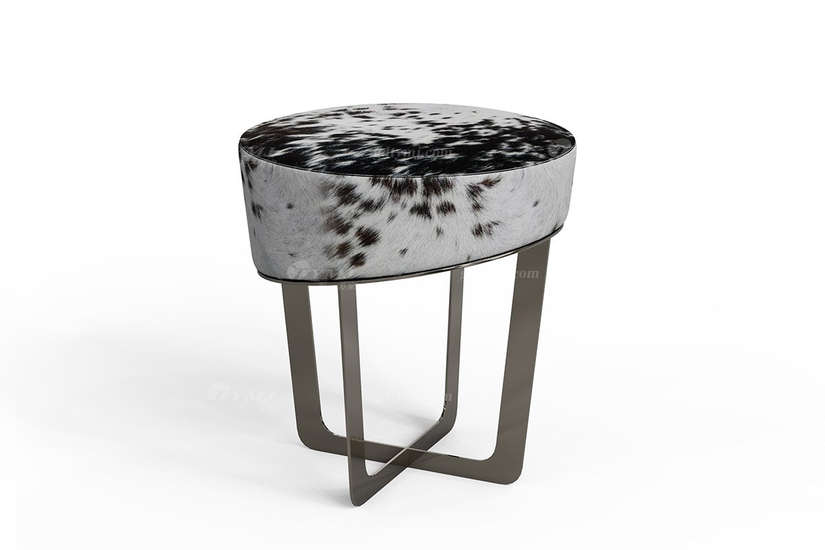 意式雅奢风格家具LUTUBE视频在线观看别墅会所家具时尚个性布艺梳妆椅妆凳LP2302椅