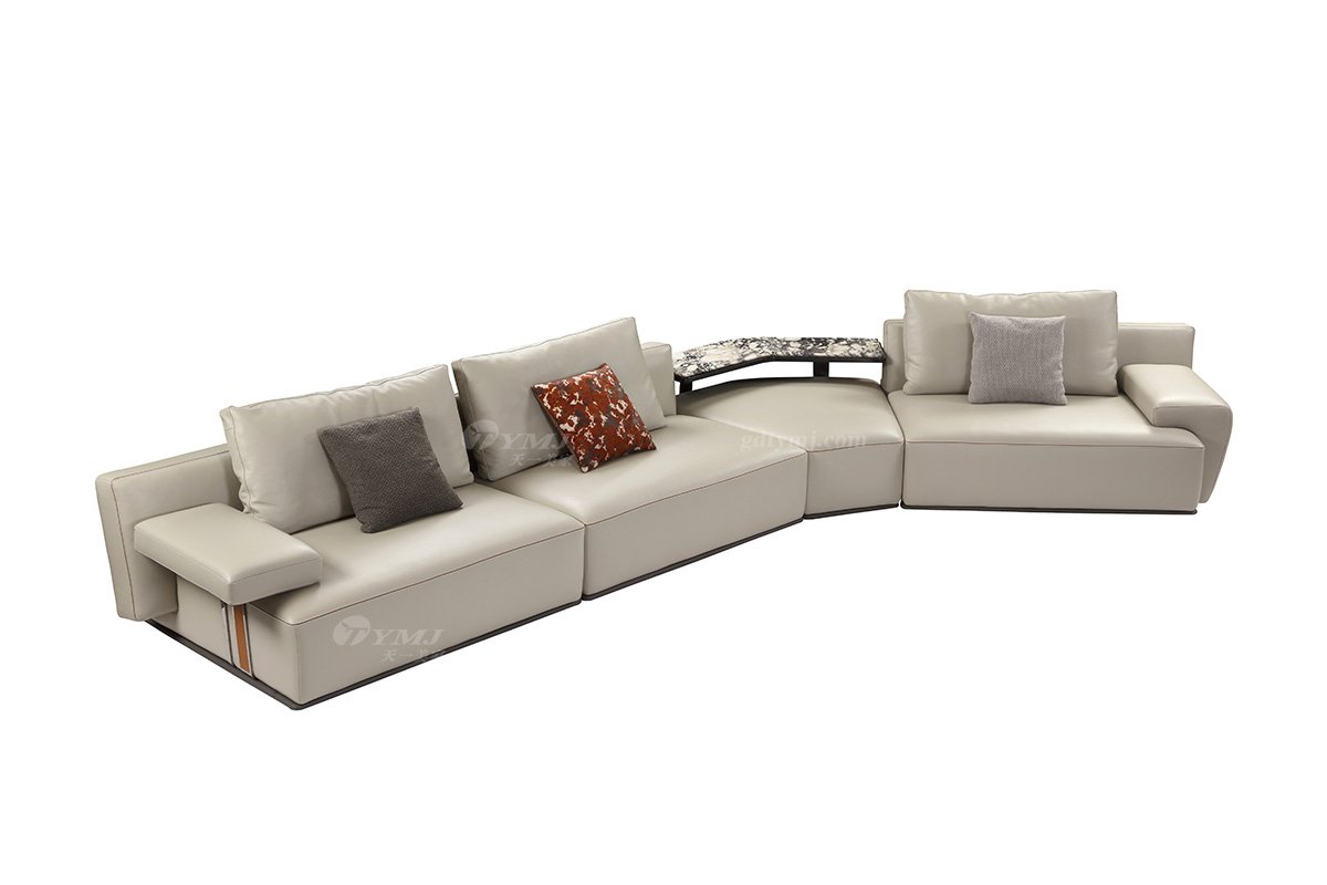 意式雅奢风格家具LUTUBE视频在线观看别墅会所家具时尚大气豪宅超纤转角沙发组合