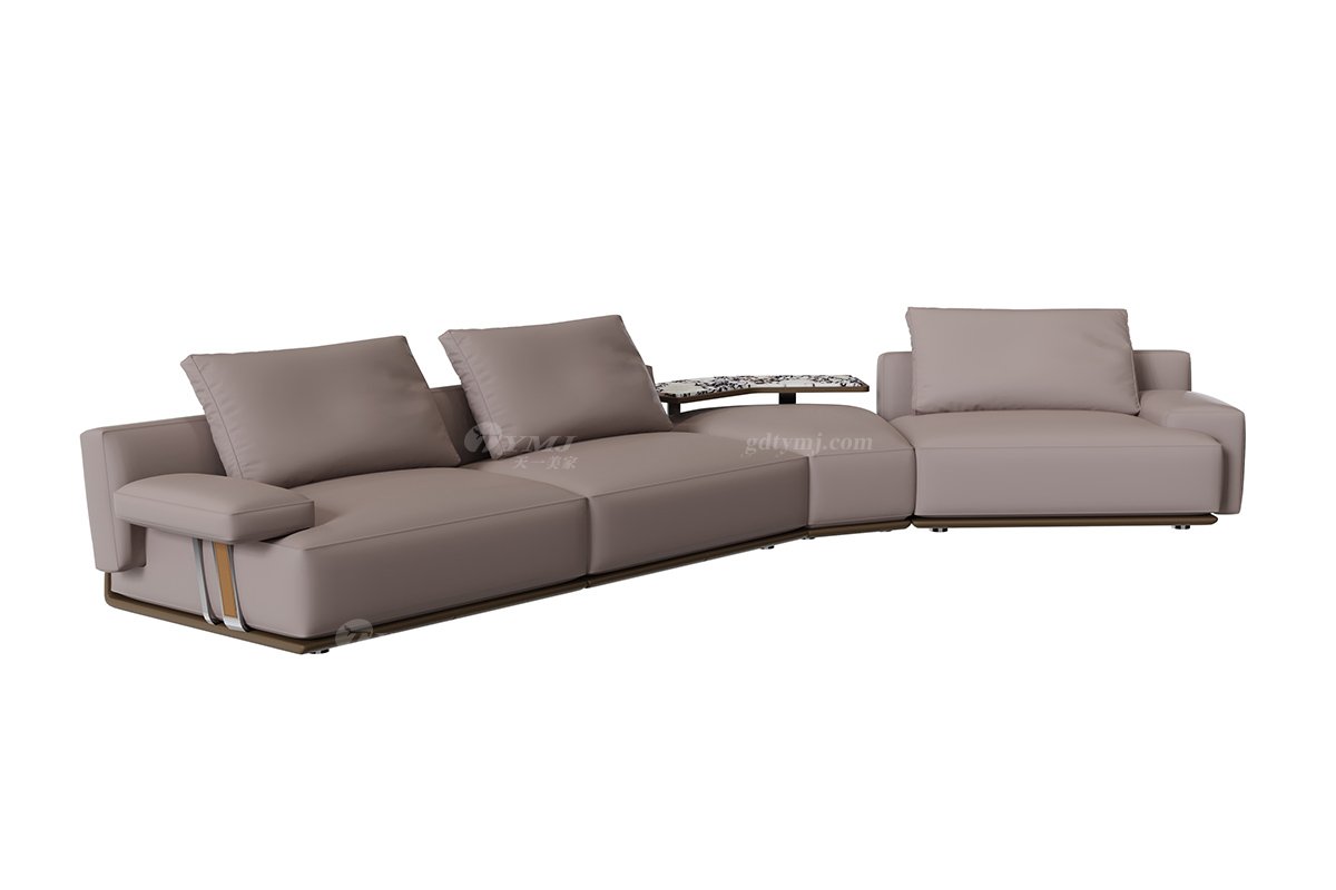 意式雅奢风格家具LUTUBE视频在线观看别墅会所家具时尚大气豪宅超纤转角沙发组合LS2208沙发1