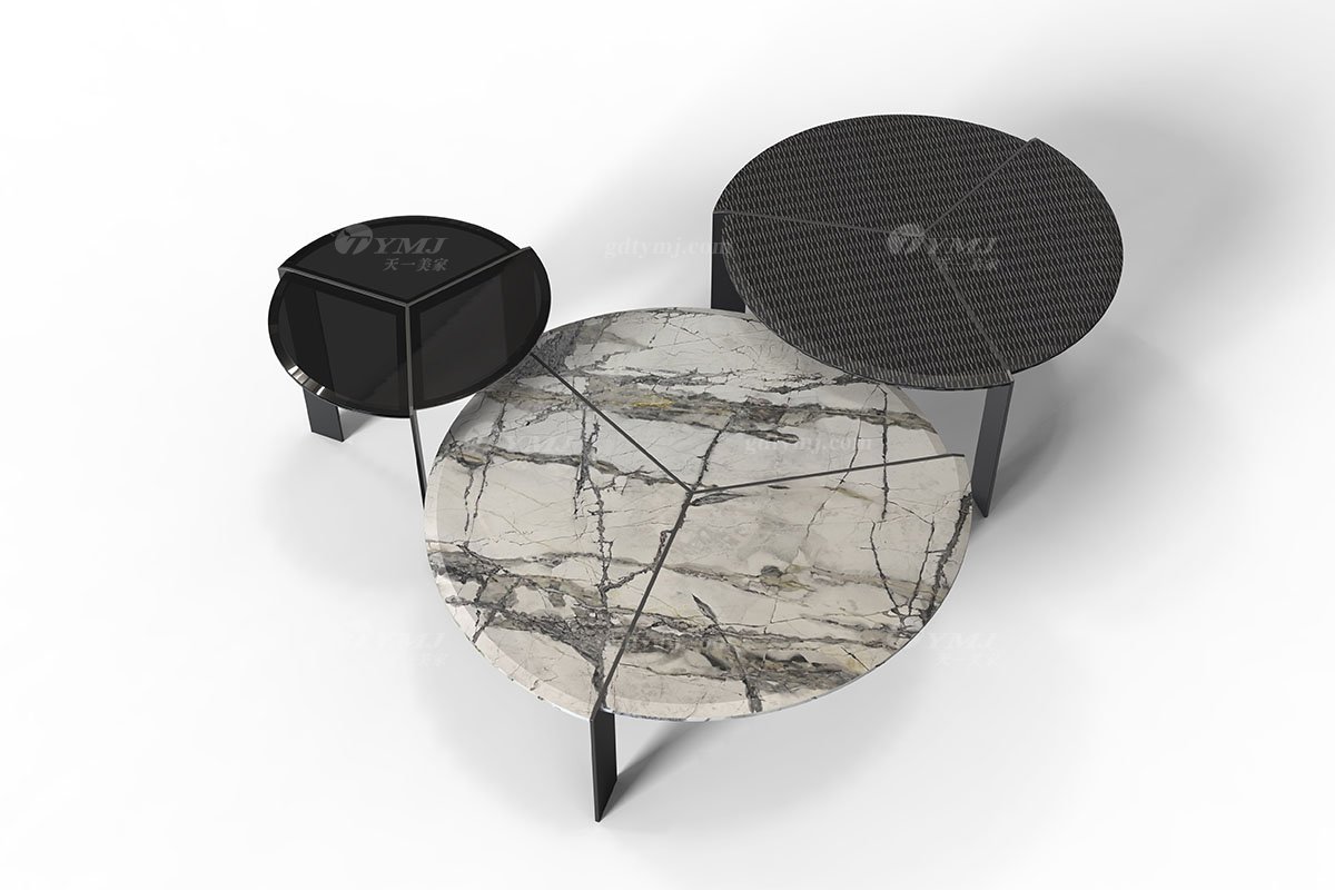  意式雅奢风格家具LUTUBE视频在线观看别墅会所家具简约时尚大理石组合茶几